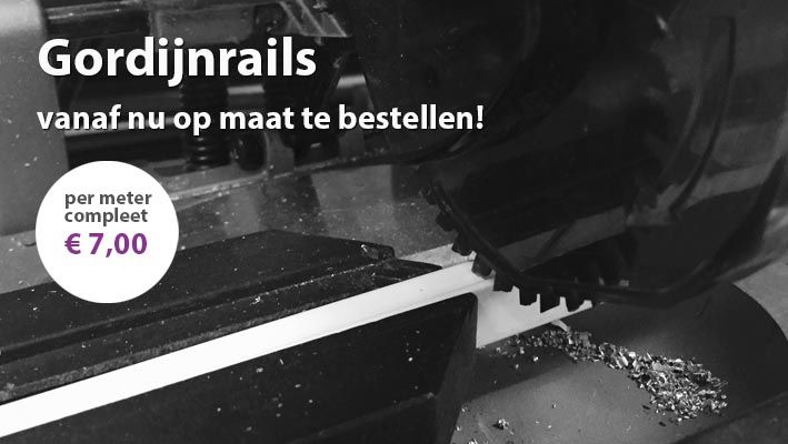 gordijnrails op maat 7euro