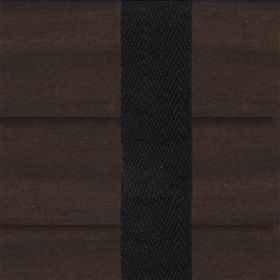 Houten jaloezie 50mm antraciet hout met ladderband zwart
