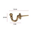 Embrassehaak Deco brons 30mm middel